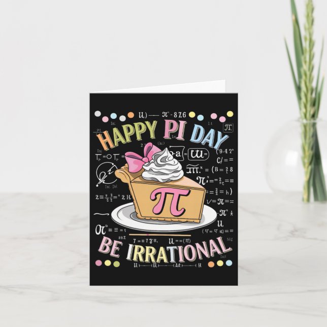 Lycklig Pi Day Funny Math Coach Teacher Pi Day Coq Kort (Framsida)
