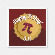 Lycklig Pi Day | Funny Paj Party Napkins