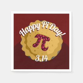 Lycklig Pi Day | Funny Paj Party Napkins Pappersservett