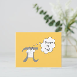 Lycklig Pi Day Funny Pi Guy Postcard Vykort