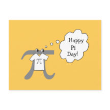 Lycklig Pi Day Funny Pi Guy Postcard