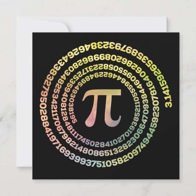 Lycklig Pi Day Funny School Math Spiral Text (Framsida)