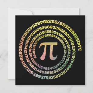 Lycklig Pi Day Funny School Math Spiral Text