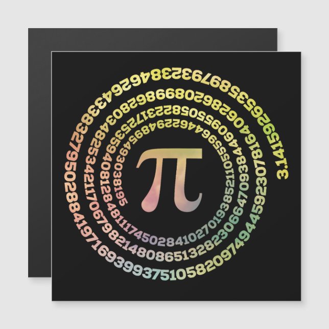 Lycklig Pi Day Funny School Math Spiral Text (Fram/baksida)