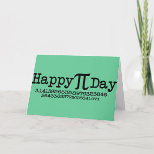 Lycklig Pi Day Helgkort