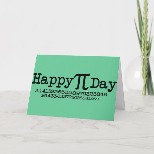 Lycklig Pi Day Helgkort (Framsida)