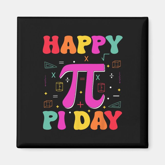 Lycklig Pi Day Kids Math Teacher Student Magnet (Framsidan)