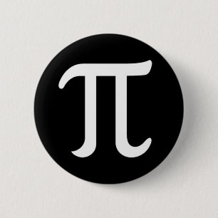 Lycklig Pi Day Knapp