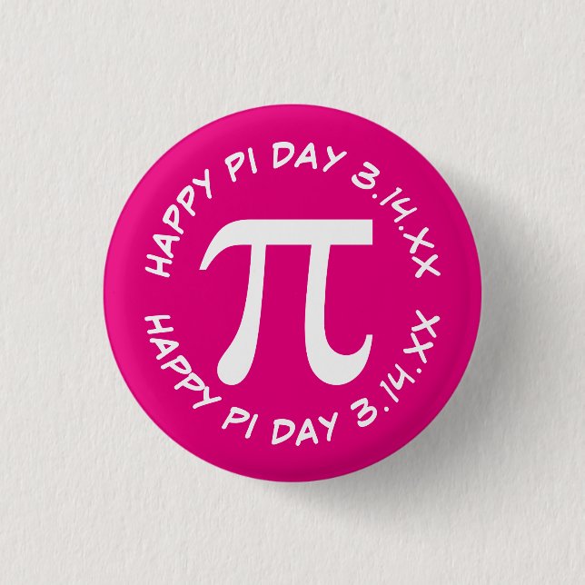 Lycklig Pi Day Knapp (Framsida)