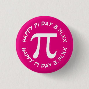 Lycklig Pi Day Knapp