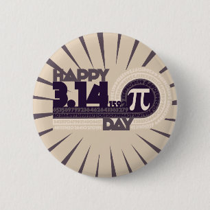 Lycklig Pi Day Knapp
