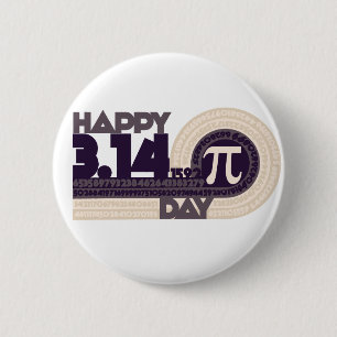 Lycklig pi Day Knapp