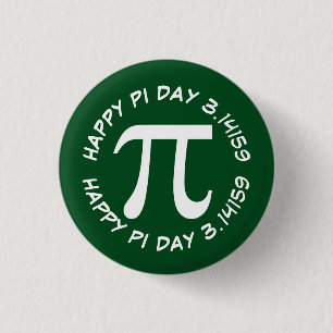 Lycklig Pi Day Knapp