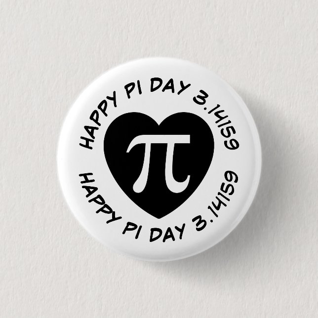 Lycklig Pi Day Knapp (Framsida)