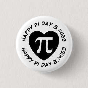 Lycklig Pi Day Knapp
