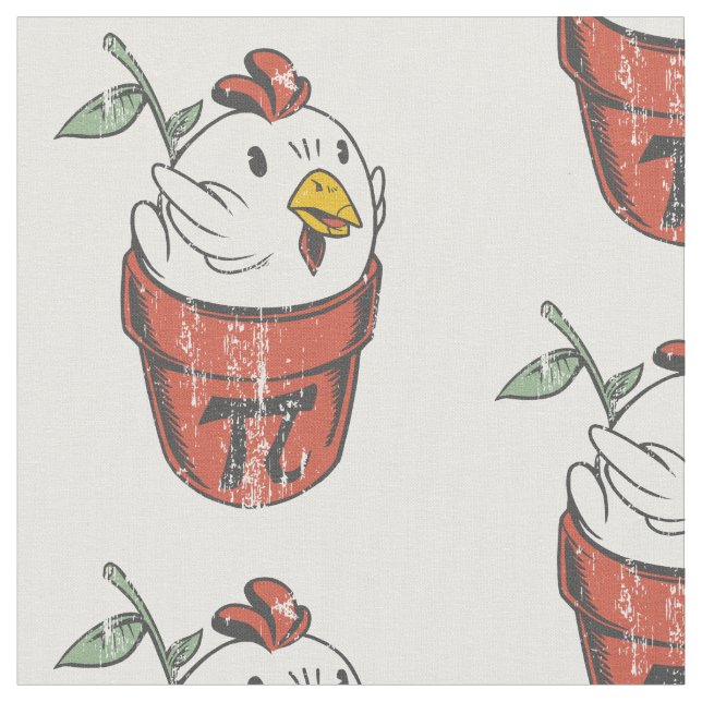 lycklig pi day kycklingpot paj pun tyg (Närbild)