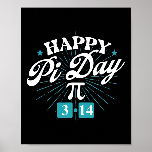 Lycklig Pi Day - Math Älskare Pi Symbol Science Pi Poster (Framsidan)