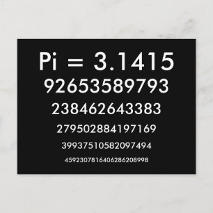 Lycklig Pi Day - Math / Nummer Postcard Vykort