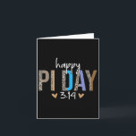 Lycklig Pi Day Mathematics Math Teacher Leopard Pi Kort<br><div class="desc">Lycklig Pi Day Mathematics Math Teacher Leopard Pi 3.14</div>
