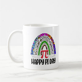 Lycklig Pi Day Matheme Leopard Rainbow Kaffemugg
