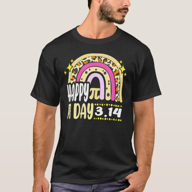 Lycklig Pi Day Mathemthemtheme Math Lacher Leopard T Shirt (Framsida)