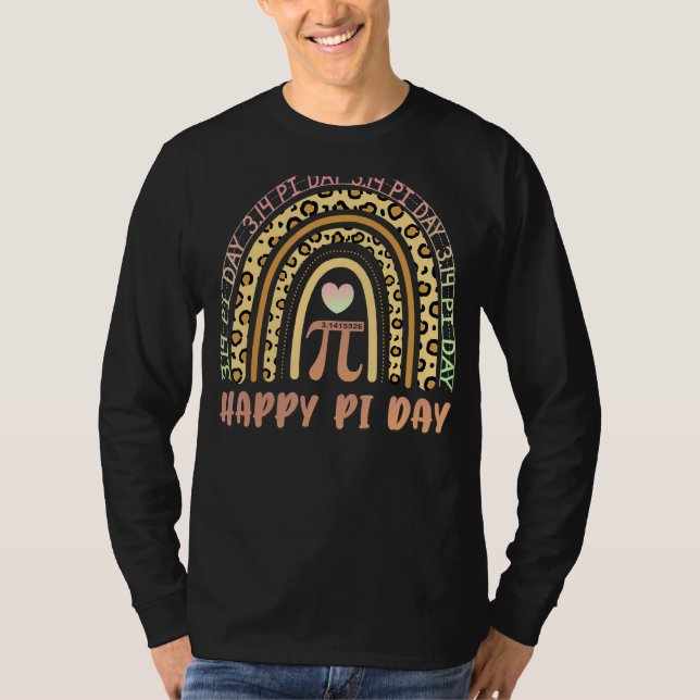 Lycklig Pi Day Mathemthemtheme Math Lacher Leopard T Shirt (Framsida)