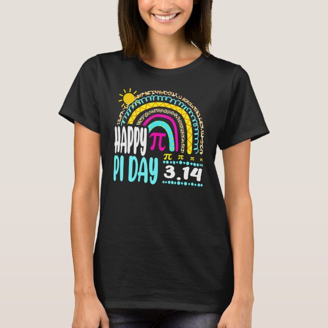 Lycklig Pi Day Mathemthemtheme Math Lacher Leopard T Shirt (Framsida)