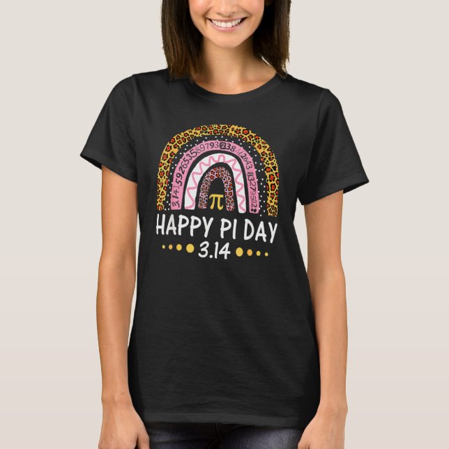 Lycklig Pi Day Mathemthemtheme Math Teacher T Shirt (Framsida)