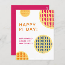 "Lycklig Pi Day!" Mjuk Pi(e) | Rosa Pi Day Post
