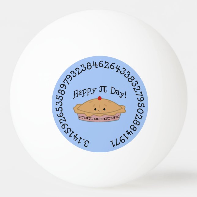 Lycklig Pi Day Paj Pingisboll (Framsidan)