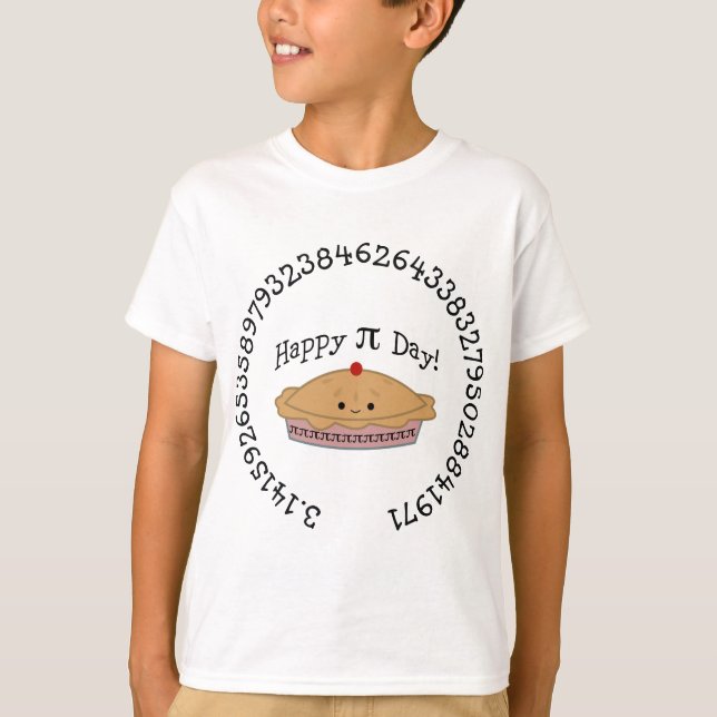 Lycklig Pi Day Paj T Shirt (Framsida)