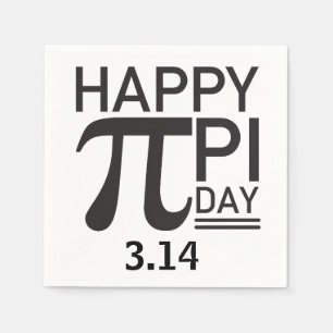 Lycklig Pi Day Pappersservett