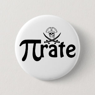 Lycklig Pi Day Pi-rate Knapp