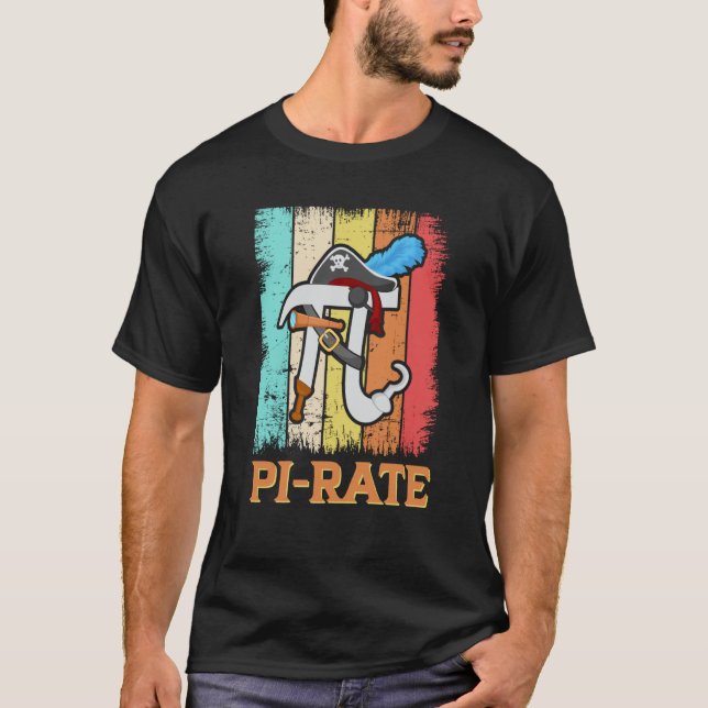 Lycklig Pi Day Pi rate Math Geek Pirat Science T Shirt (Framsida)