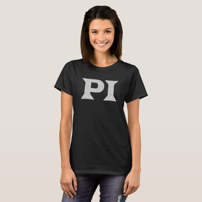 Lycklig Pi Day Pi-siffror Matematiska matematik T Shirt (Hel framsida)