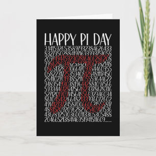 Lycklig Pi Day Pi Symbol 3.14 Kort