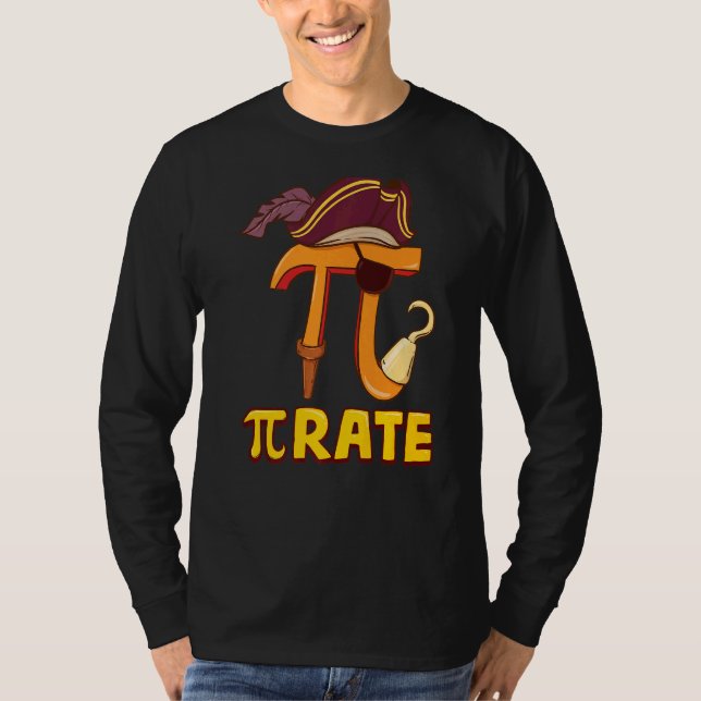 Lycklig Pi Day Pirat Kids Math Teacher Studenter M T Shirt (Framsida)