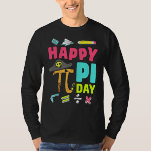 Lycklig Pi Day Pirat Math Teacher Kid Boy Funn T Shirt