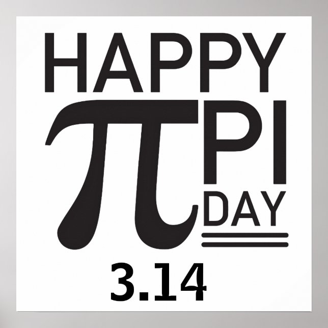 Lycklig Pi Day Poster (Framsidan)