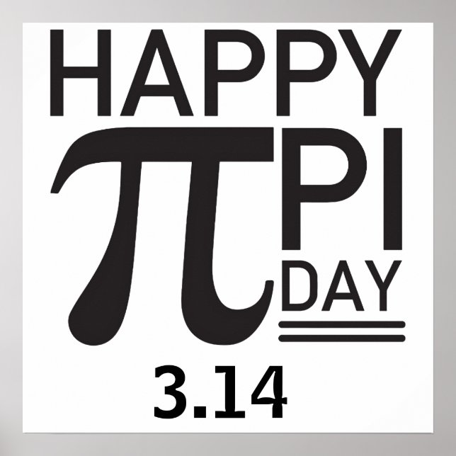 Lycklig Pi Day Poster (Framsidan)