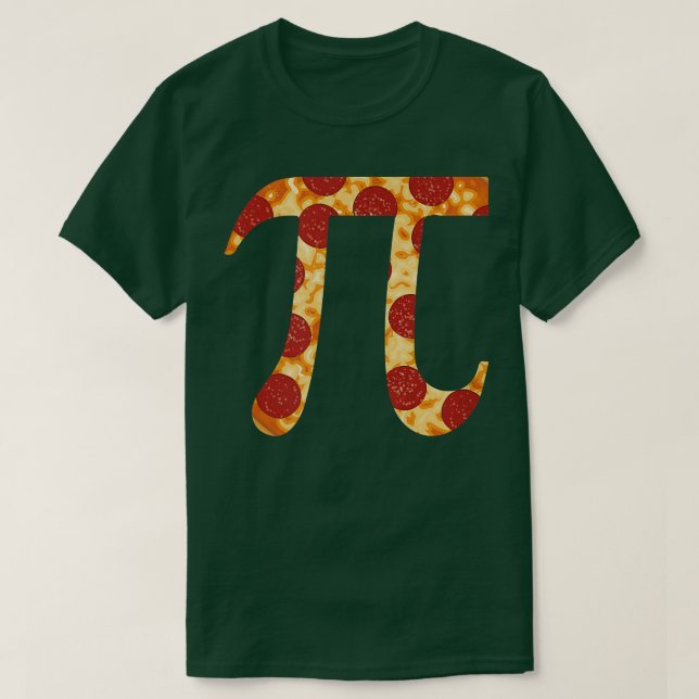 Lycklig Pi Day-presenten Pepperoni Pizza Mönster T T Shirt (Design framsida)