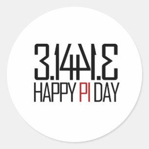 Lycklig Pi Day Runt Klistermärke