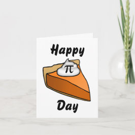 Lycklig Pi Day Slice of Paj Hälsning Kort
