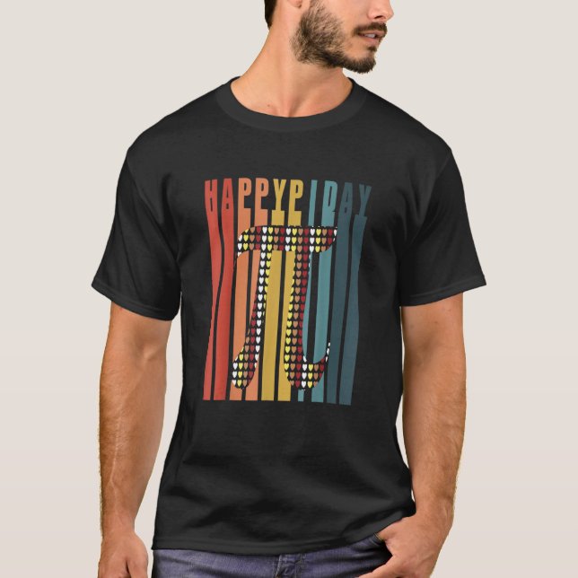 Lycklig Pi Day Symbol Matematic Math Teacher Retro T Shirt (Framsida)