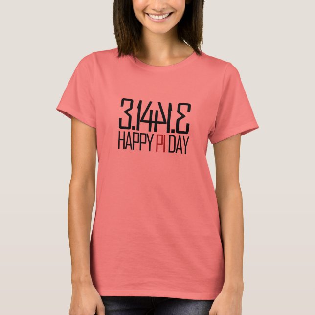 Lycklig Pi Day Tee (Framsida)