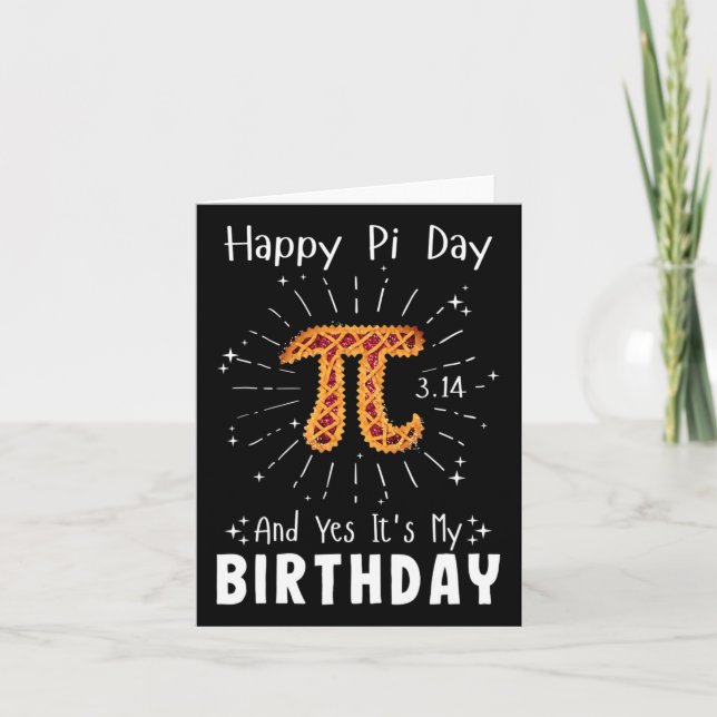 Lycklig Pi Day Tee Math Geek Birthday Coola Nerd M Kort (Framsida)