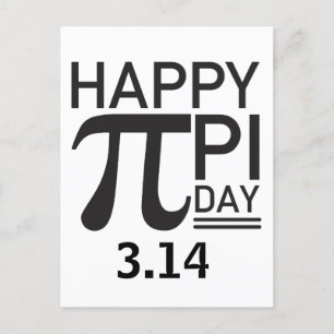 Lycklig Pi Day Vykort