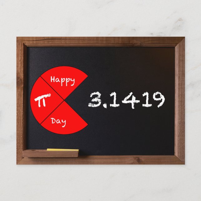 Lycklig Pi Day Vykort (Framsida)