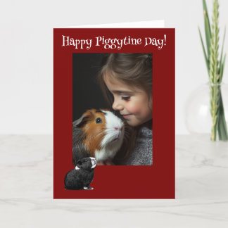 Lycklig Piggytine's Day Guinea Gris Valentine Helgkort