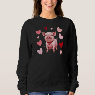 Lycklig Piglet med hearts, Gris Älskare T Shirt